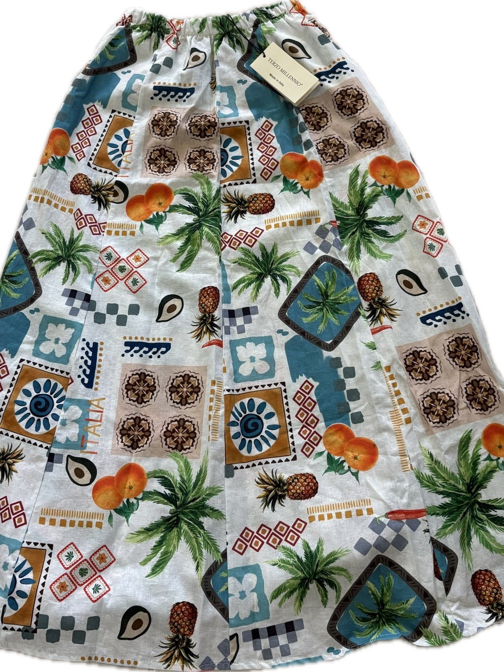Terzo Millennio Tropical Print Maxi Skirt